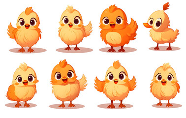 Fototapeta premium Illustration of cute chicks