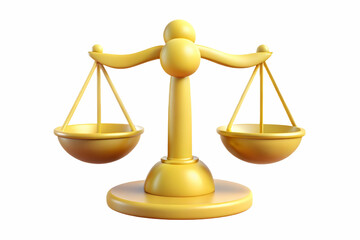 3D Soft Yellow Background with Glowing Justice Scales - Ideal Copy Space for Equality, Law, and Human Rights Day Concepts