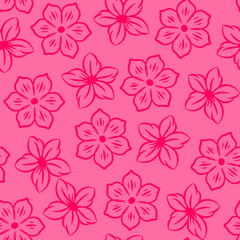 Flower pattern background. vintage flower pattern background. Floral decoration background. Flower Doodle pattern. Flower seamless pattern background.	