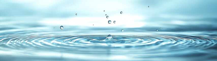 Soft, abstract patterns of raindrops and ripples in water, symbolizing the calming effect of rainfall on nature