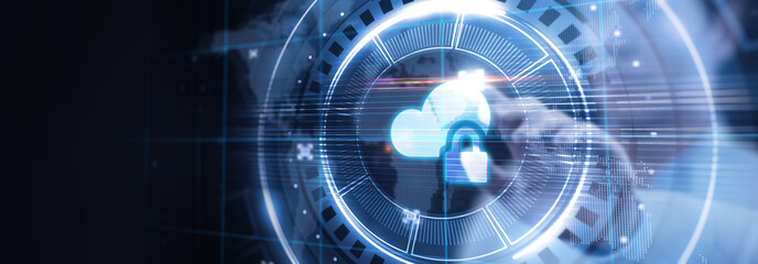 Cyber security data protection business technology privacy concept.