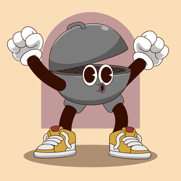 YIPEE GRILLMASTER F&B CARTOON AND MASCOT CHARACTER ILLUSTRATION