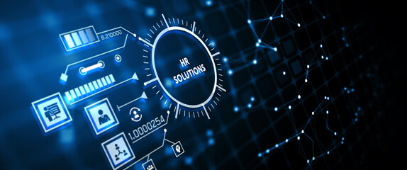 Business, Technology, Internet and network concept. HR Solutions. 3d illustration