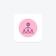 Stakeholder Management line icon , vector, pixel perfect, illustrator file