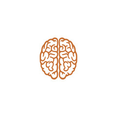 Brain icon isolated on transparent background