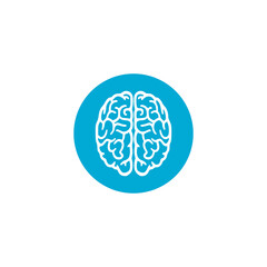 Brain icon isolated on transparent background