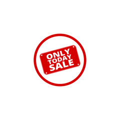 Only today sale icon isolated on transparent background