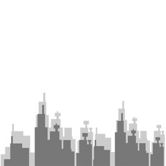 Obraz premium Vector Urban Skyline Buildings