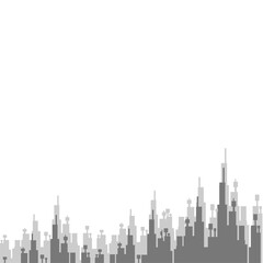 Obraz premium Vector Urban Skyline Buildings
