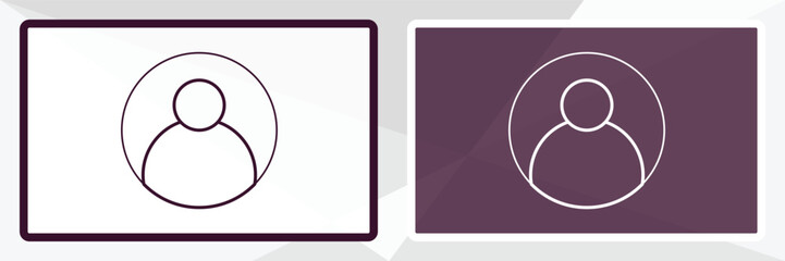 login outline icon. Linear vector from programming concept. Thin line white and black login icon isolated on white and dark background