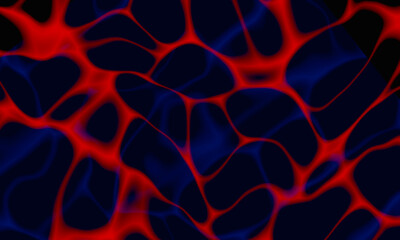 Abstract red and blue wave background