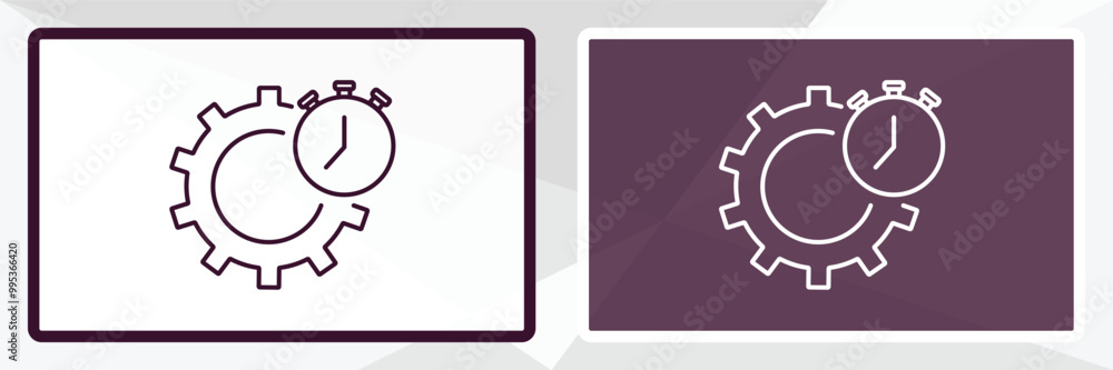 Poster seo management outline icon. linear vector from programming concept. thin line white and black seo m