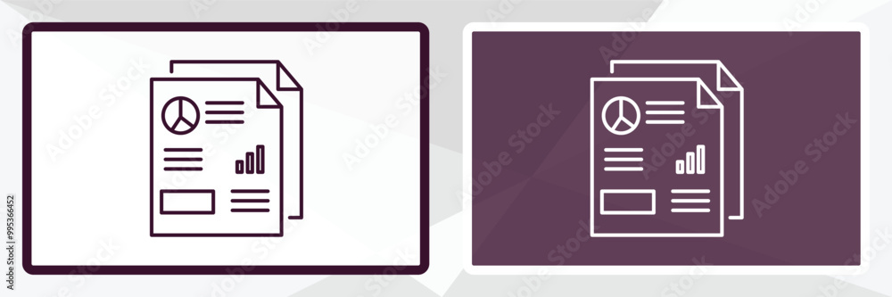 Poster seo report outline icon. linear vector from programming concept. thin line white and black seo repor