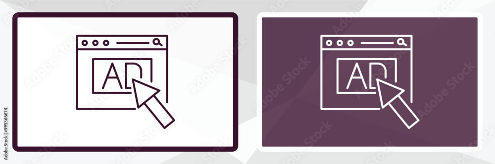 Aufkleber advertising outline icon. linear vector from programming concept. thin line white and black advertis