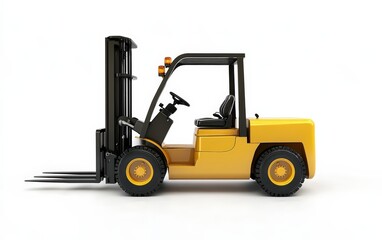 Forklift isolated on white background