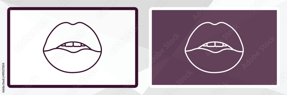 Poster seductive outline icon. linear vector from people concept. thin line white and black seductive icon 