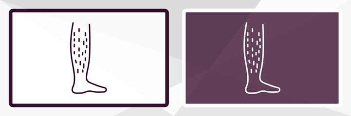 hairy outline icon. Linear vector from people concept. Thin line white and black hairy icon isolated on white and dark background