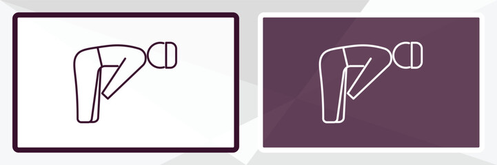 ruku outline icon. Linear vector from people concept. Thin line white and black ruku icon isolated on white and dark background