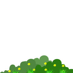 Fototapeta premium Vector Wild Bushes With Grass