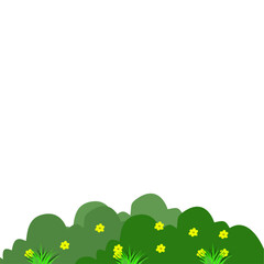 Obraz premium Vector Wild Bushes With Grass