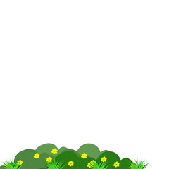 Vector Wild Bushes With Grass