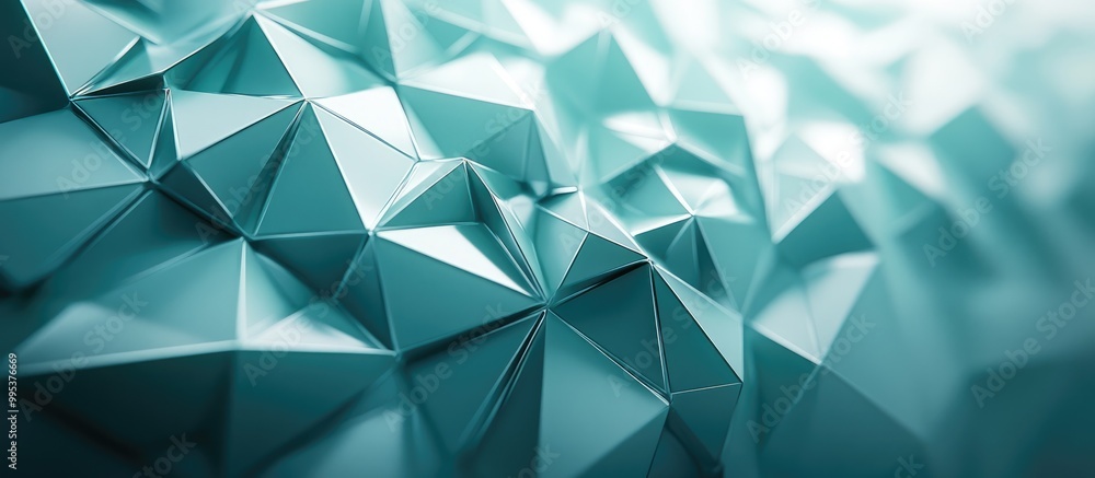 Aufkleber abstract 3d rendering featuring a low poly surface with a background showcasing futuristic polygonal