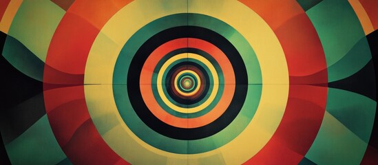 Fototapeta premium Concentric radial design featuring an abstract geometric shape