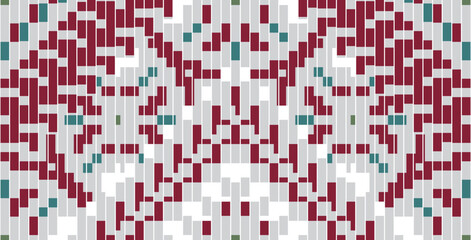 Fototapeta premium Native Arabic Mehndi Designfolk Embroidery, Aztec Geometric Ornament Print. Design for Carpet, Wallpaper, Clothing, Wrapping, Fabric