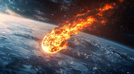 An extraterrestrial meteorite is falling on the North Pole