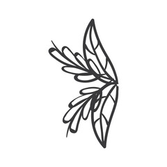 hand drawn wedding decorative elements.  floral and plant elements. Vector illustration