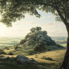 tree in the mountains