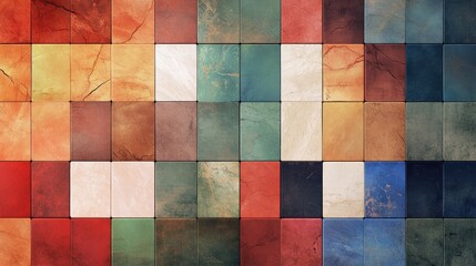 Stunning Brown Red Green And Blue Marble Tile Grunge Background Contemporary Reticulated Glitch Ceramic Tile