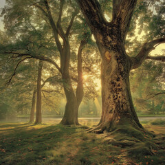 Fototapeta premium morning in the forest