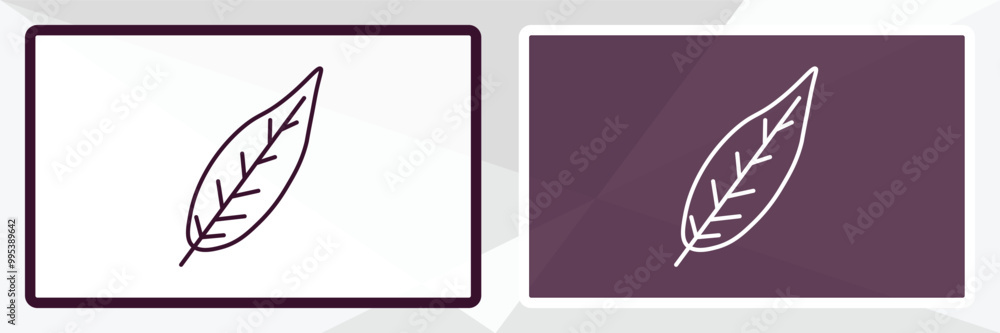 Poster lanceolate outline icon. linear vector from nature concept. thin line white and black lanceolate ico