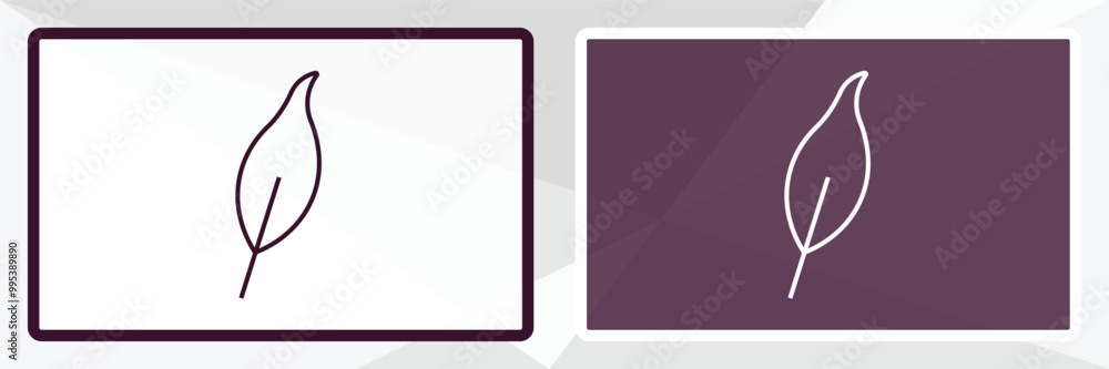 Poster cuspicate outline icon. linear vector from nature concept. thin line white and black cuspicate icon 