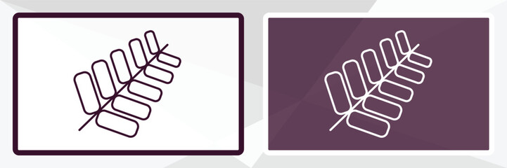 gooseberry leaf outline icon. Linear vector from nature concept. Thin line white and black gooseberry leaf icon isolated on white and dark background