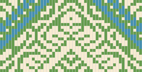 Native Ethnic Motifs Patternfolk Embroidery, Aztec Geometric Ornament Print. Design for Carpet, Wallpaper, Clothing, Wrapping, Fabric