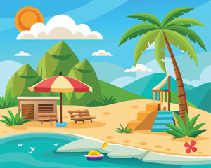 Beach vector illustration