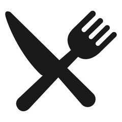 Knife and spoon vector black flat icon.