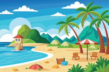 Beach vector illustration