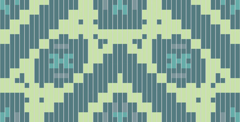 Scandinavian Korean Traditional Patternfolk Embroidery, Aztec Geometric Ornament Print. Design for Carpet, Wallpaper, Clothing, Wrapping, Fabric