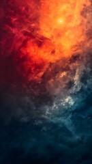 Fototapeta premium Smooth Textured Black, Teal Blue and Orange Gradient Background