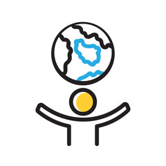 Vector multicolor icon for Everything