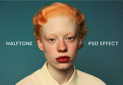 Halftone PSD Photo Effect