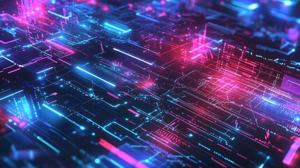 Obraz premium Abstract technological background with various technological ele. 