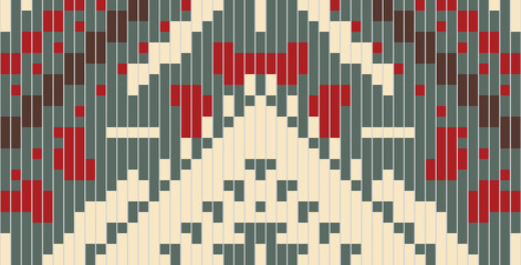 Fototapeta premium Ethnic Design Abstract Geometric Pattern Wallpaperfolk Embroidery, Aztec Geometric Ornament Print. Design for Carpet, Wallpaper, Clothing, Wrapping, Fabric