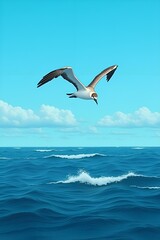 Fototapeta premium The bird and the sea 