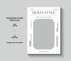 Beige Minimalist Mom Style Fashion Magazine Template