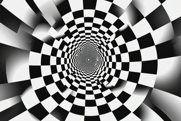 Checkerboard Pattern Forming a Tunnel-Like Structure