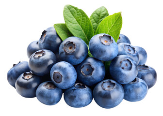 blueberries isolated on transparent background